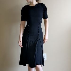 2 / 40$ VINTAGE Black Midi Dress